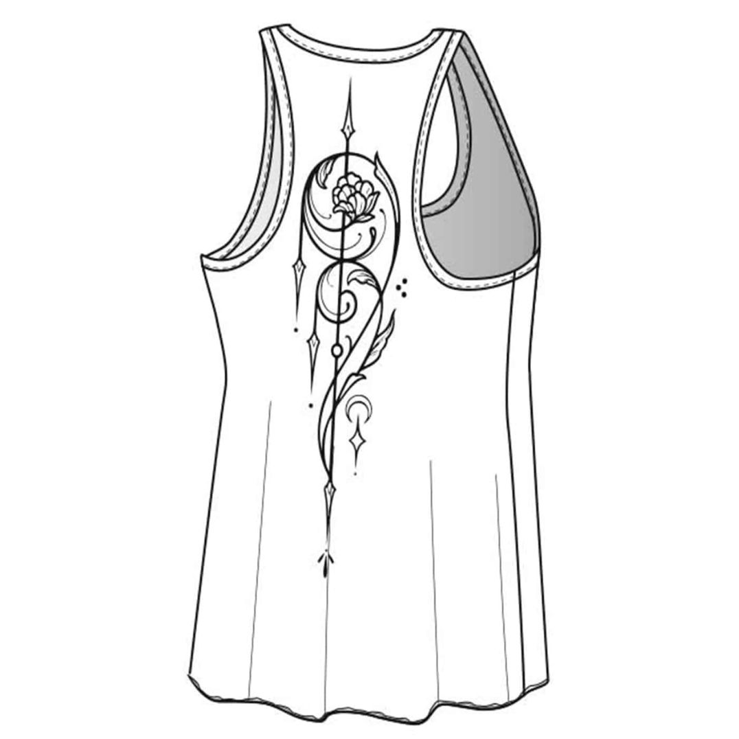 Tanktop "Bloom Tank" Blue Melange, Bambus – Bild 5