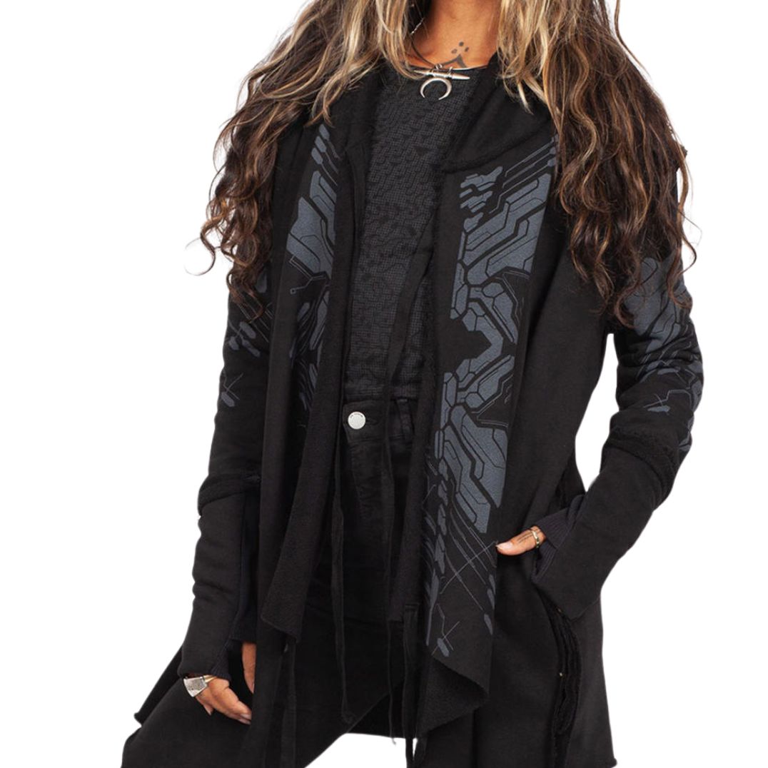 Cardigan "Delta" Black, Unisex – Bild 2