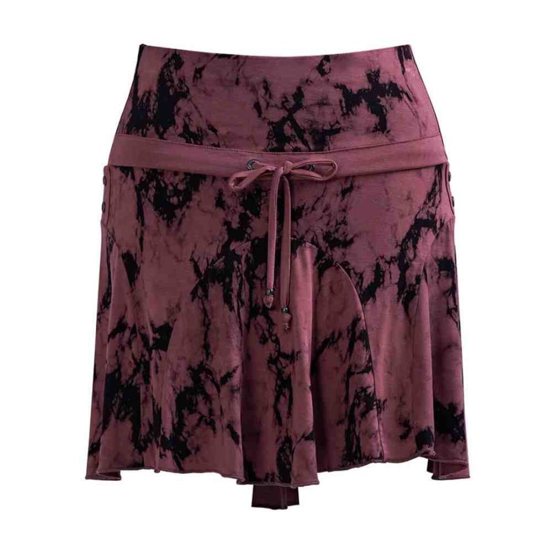 Minirock "Gitana Skirt" Dusty Rose Tie-Dye, Hanf