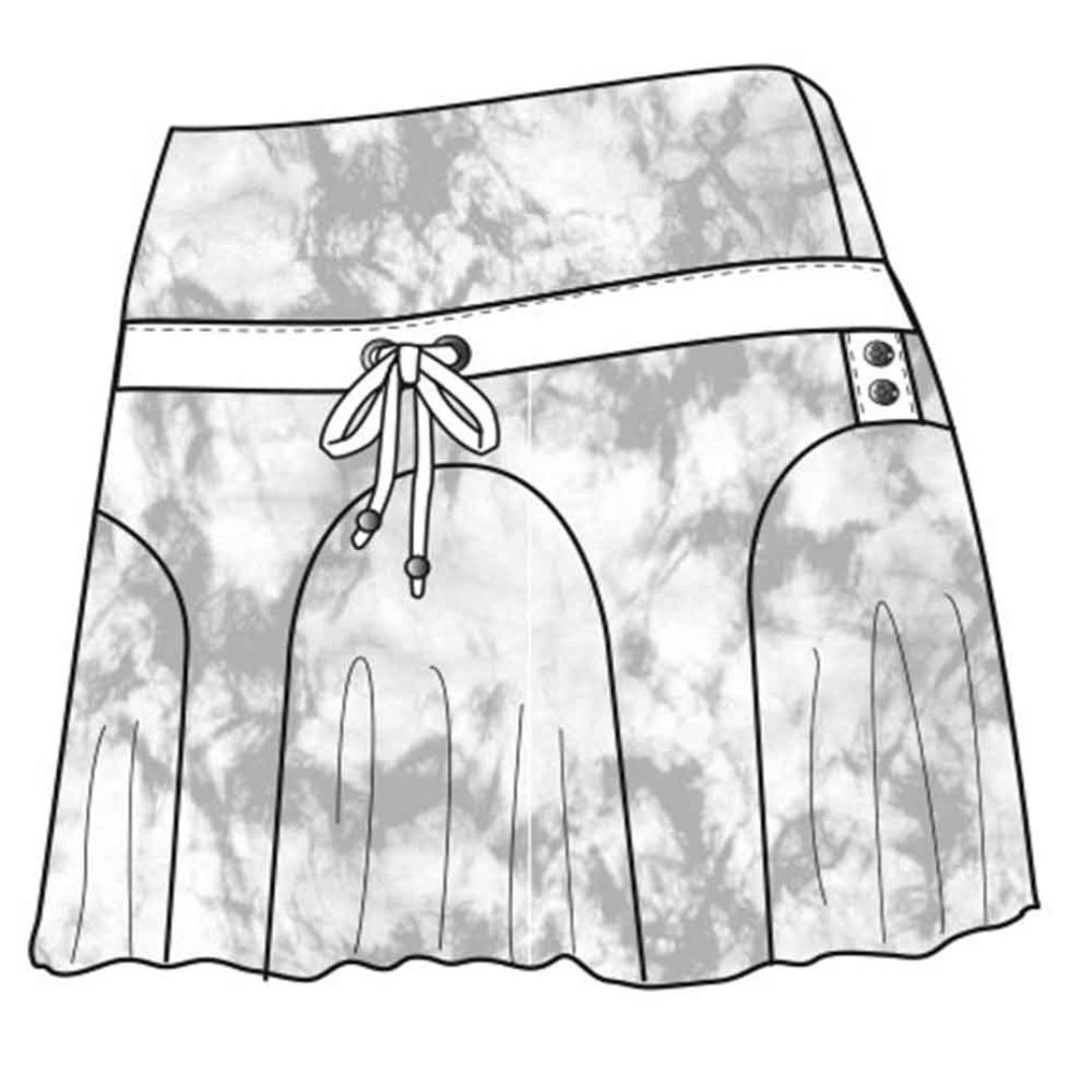 Minirock "Gitana Skirt" Black Tie-Dye, Hanf – Bild 2