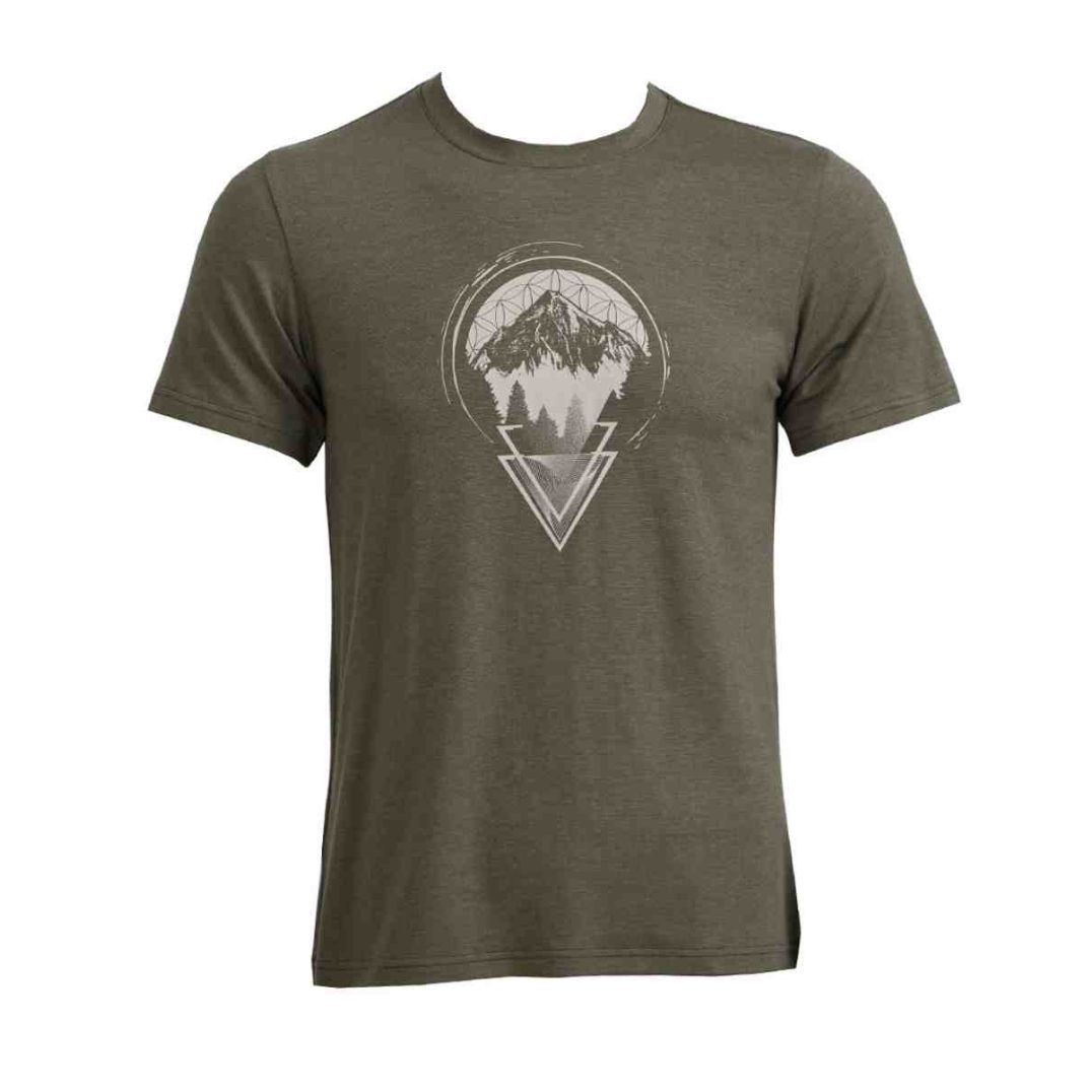 Shirt "Apex Tee" Green Melange, Bambus