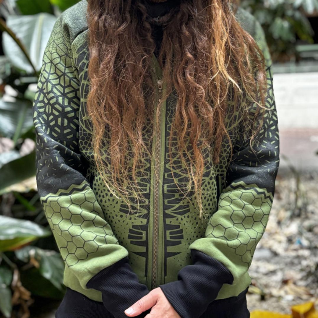 Kapuzenjacke "Mark Hoodie" Olive – Bild 4