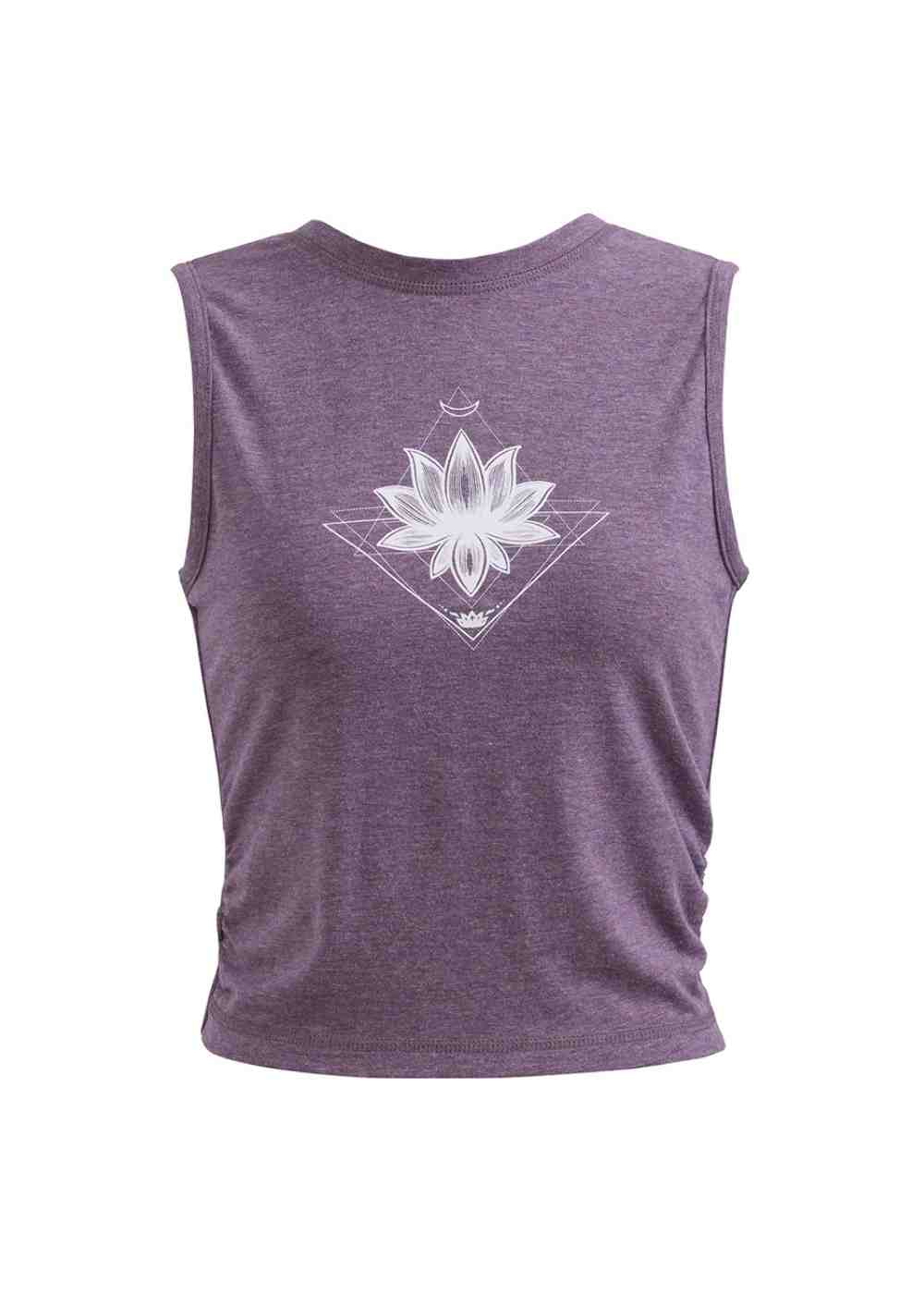 Crop Top "Samadhi Tank" Dusty Mauve Melange, Bambus