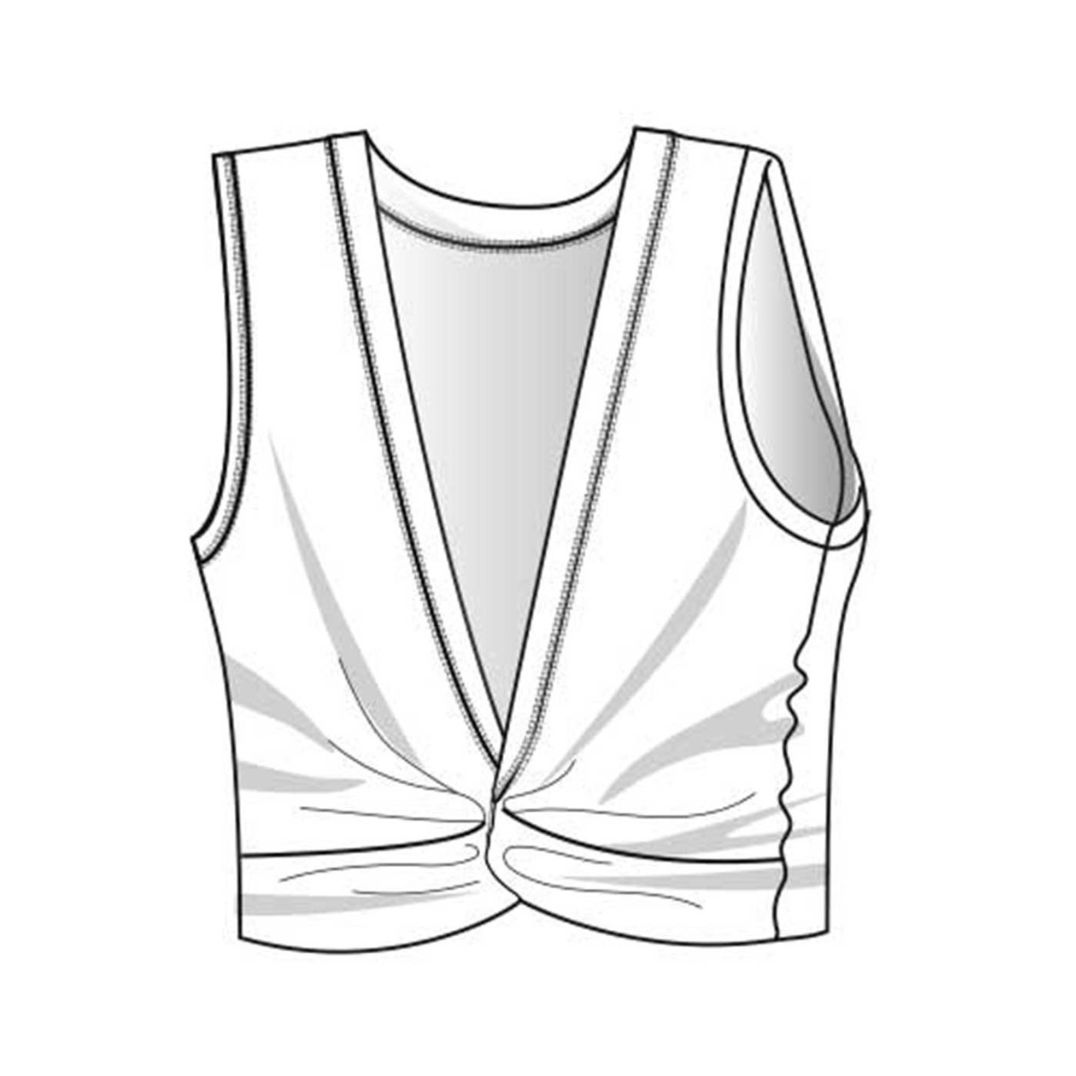 Crop Top "Samadhi Tank" Dusty Mauve Melange, Bambus – Bild 2