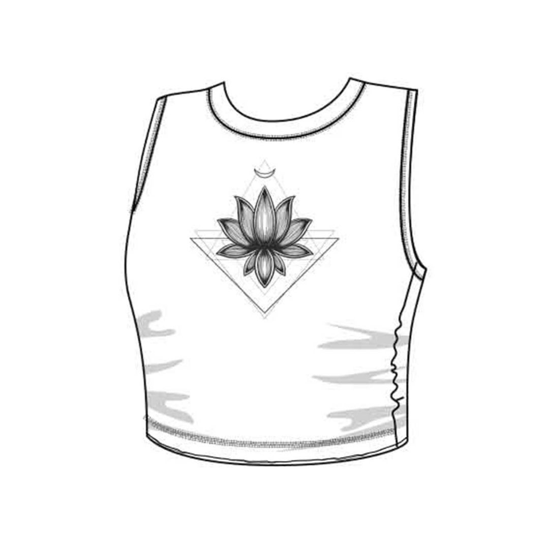 Crop Top "Samadhi Tank" Dusty Mauve Melange, Bambus – Bild 3