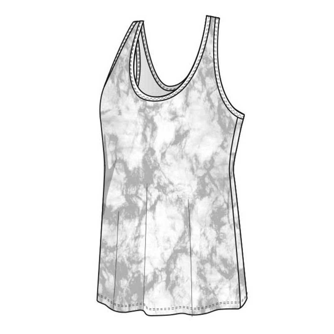 Tanktop "Twyla" Turquoise Blue Tie-Dye, Hanf – Bild 2