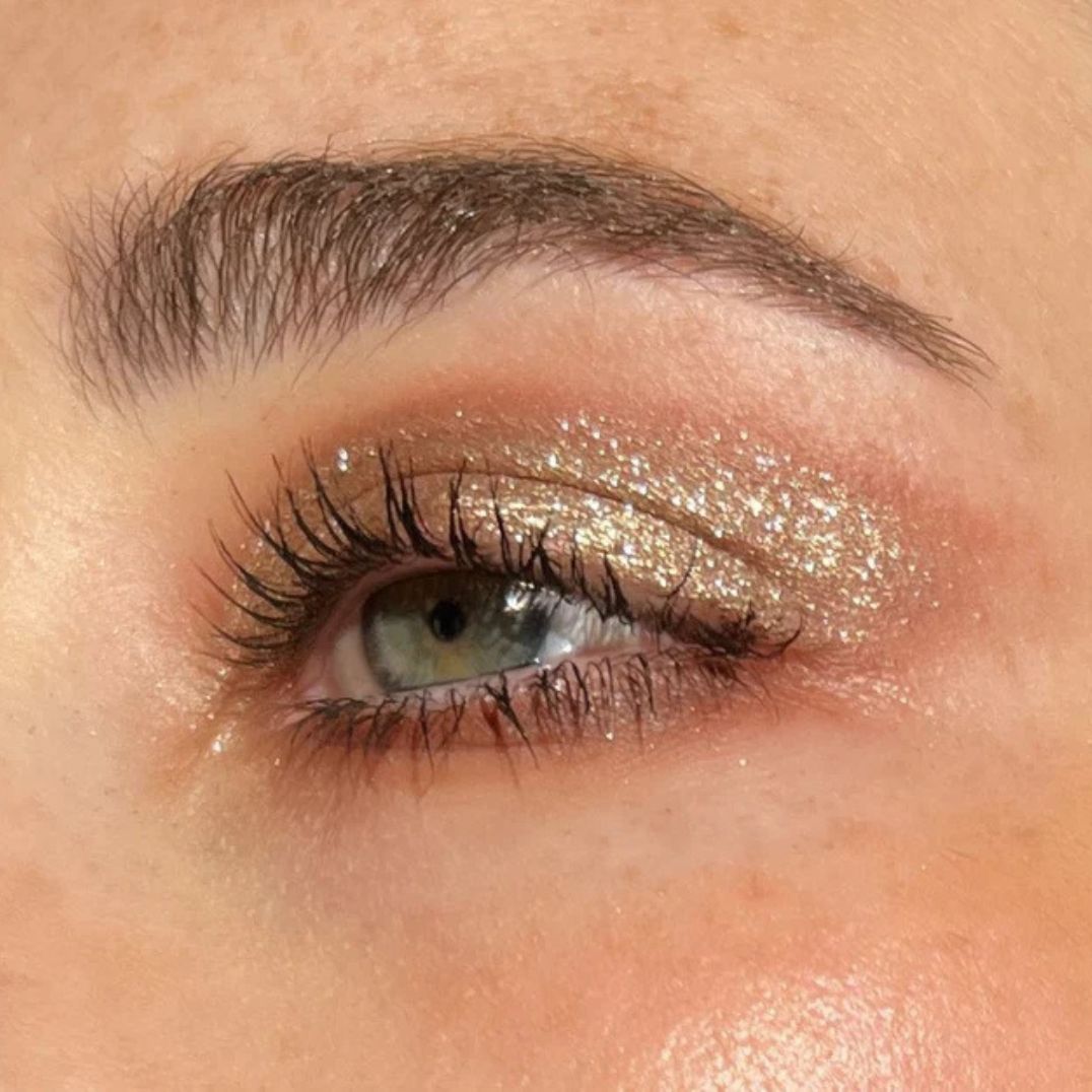 Glitzerlidschatten "Gold" biologisch abbaubar – Bild 4