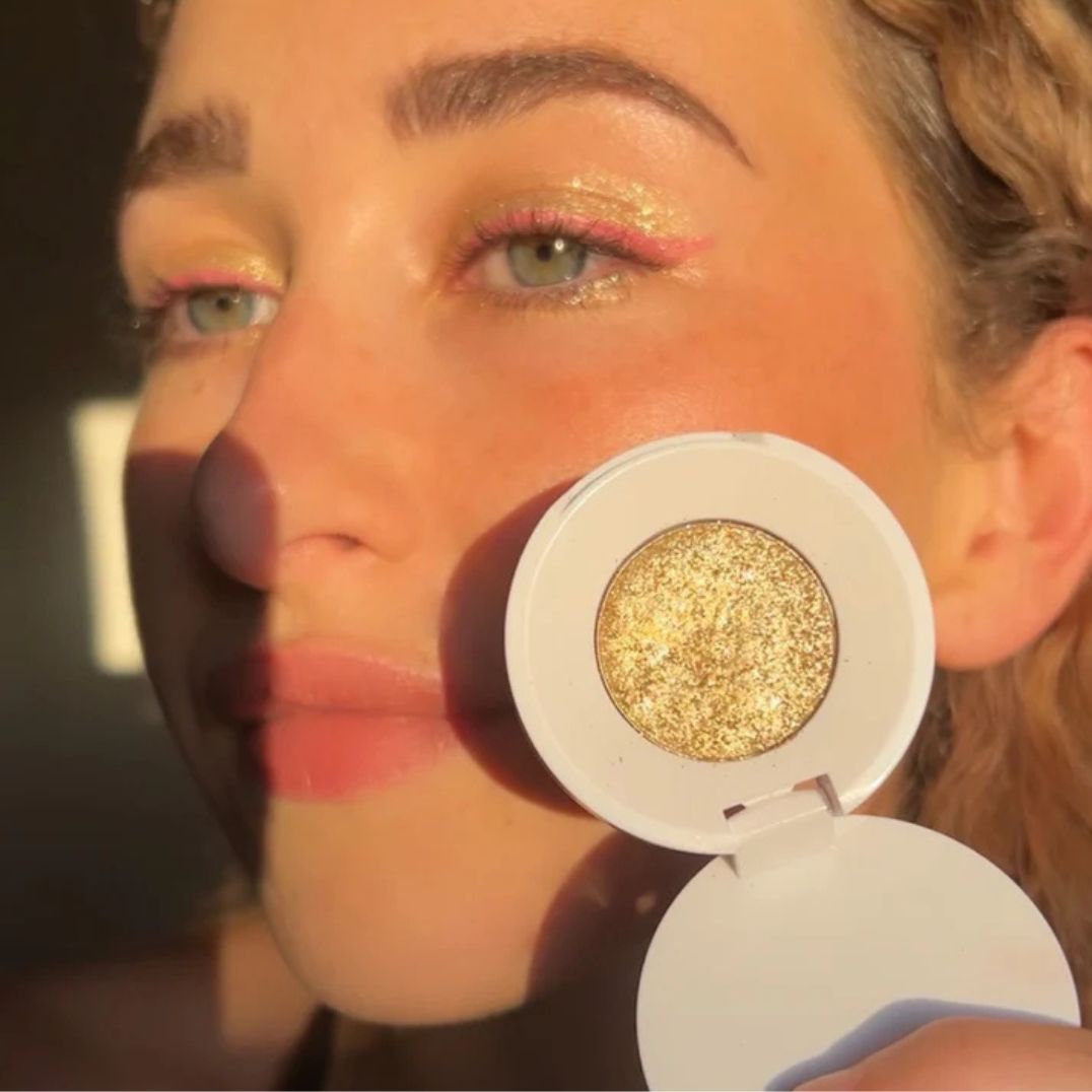Glitzerlidschatten "Gold" biologisch abbaubar – Bild 2