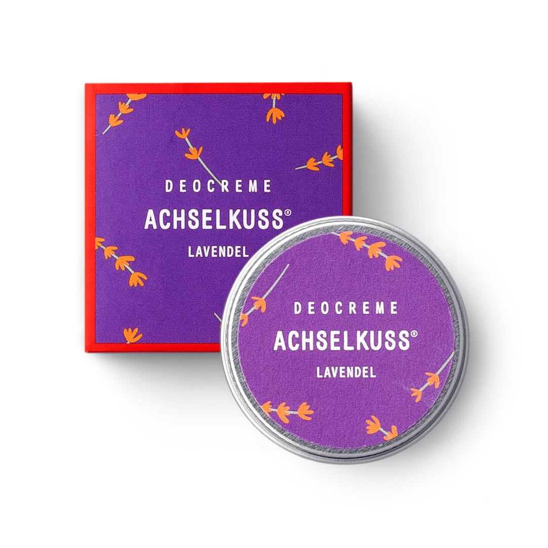 Achselkuss Natürliche Deocreme Mini Lavendel Verpackung - Aurinshop Vienna