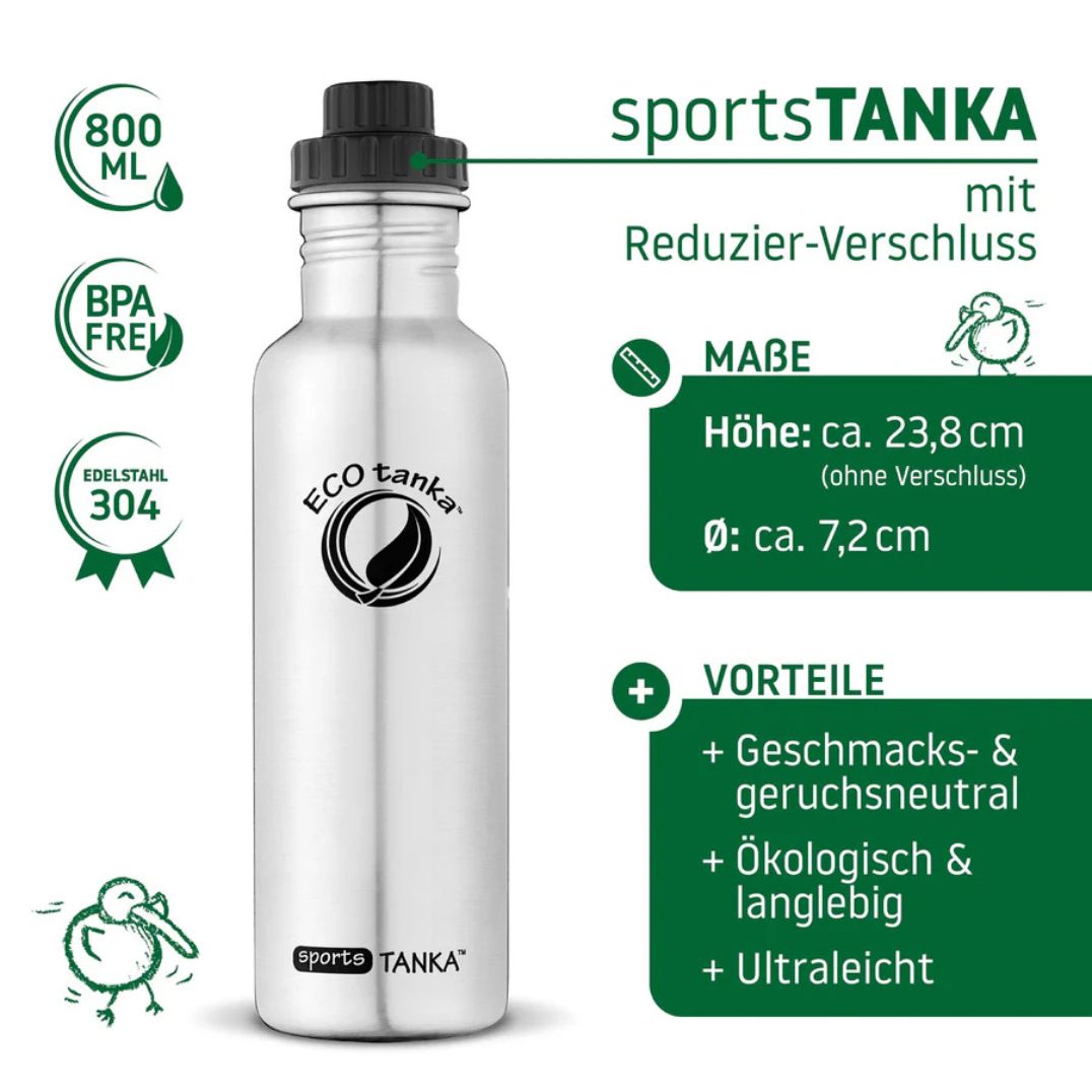 sportsTANKA™ 0,8l Standard ohne Verschluss – Bild 2