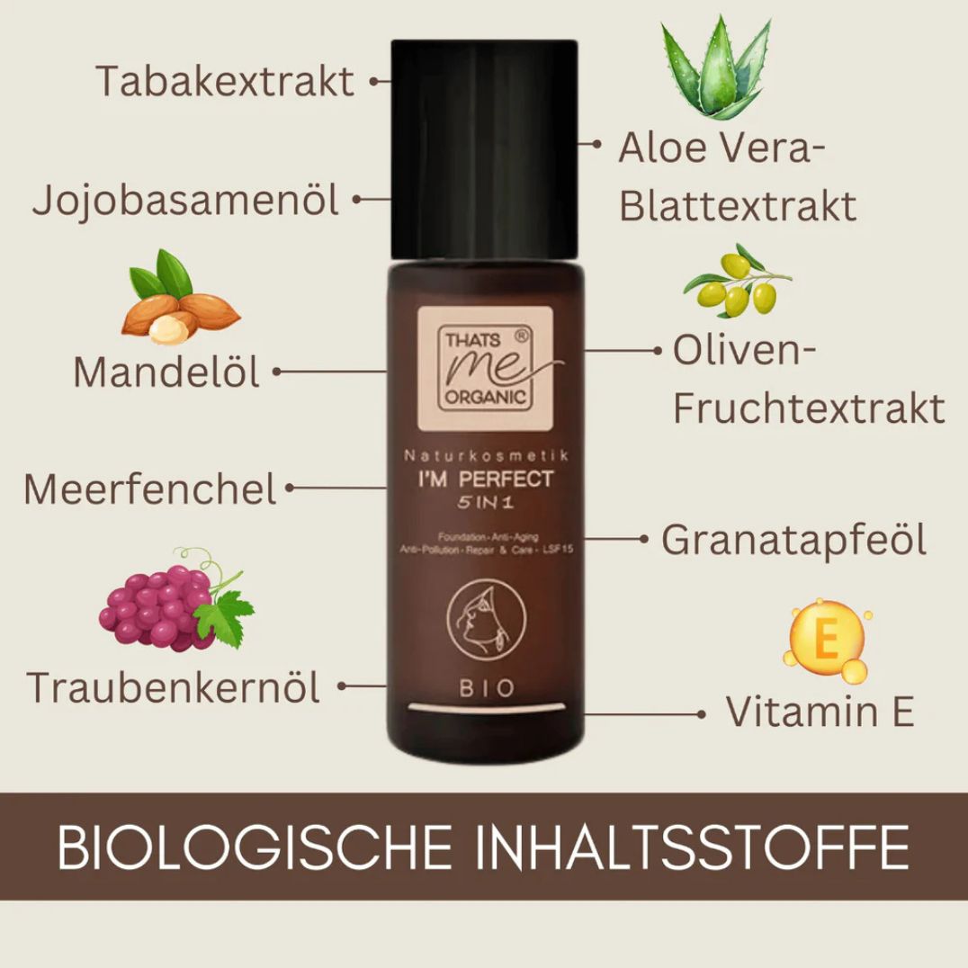 BIO-Foundation Serum I´M PERFECT 5in1 LSF15 ohne Titandioxid – Bild 2