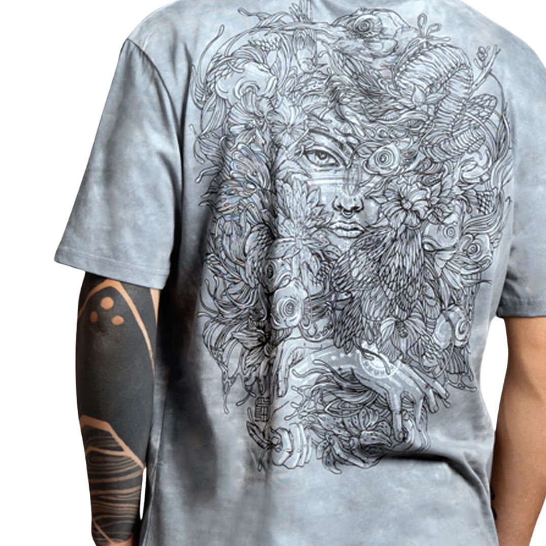 Shirt "Mushi Master" Grey Tie-Dye