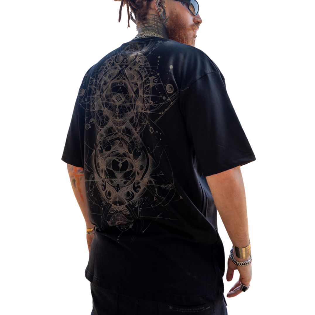 Shirt Oversize "Ornament" Black – Bild 3