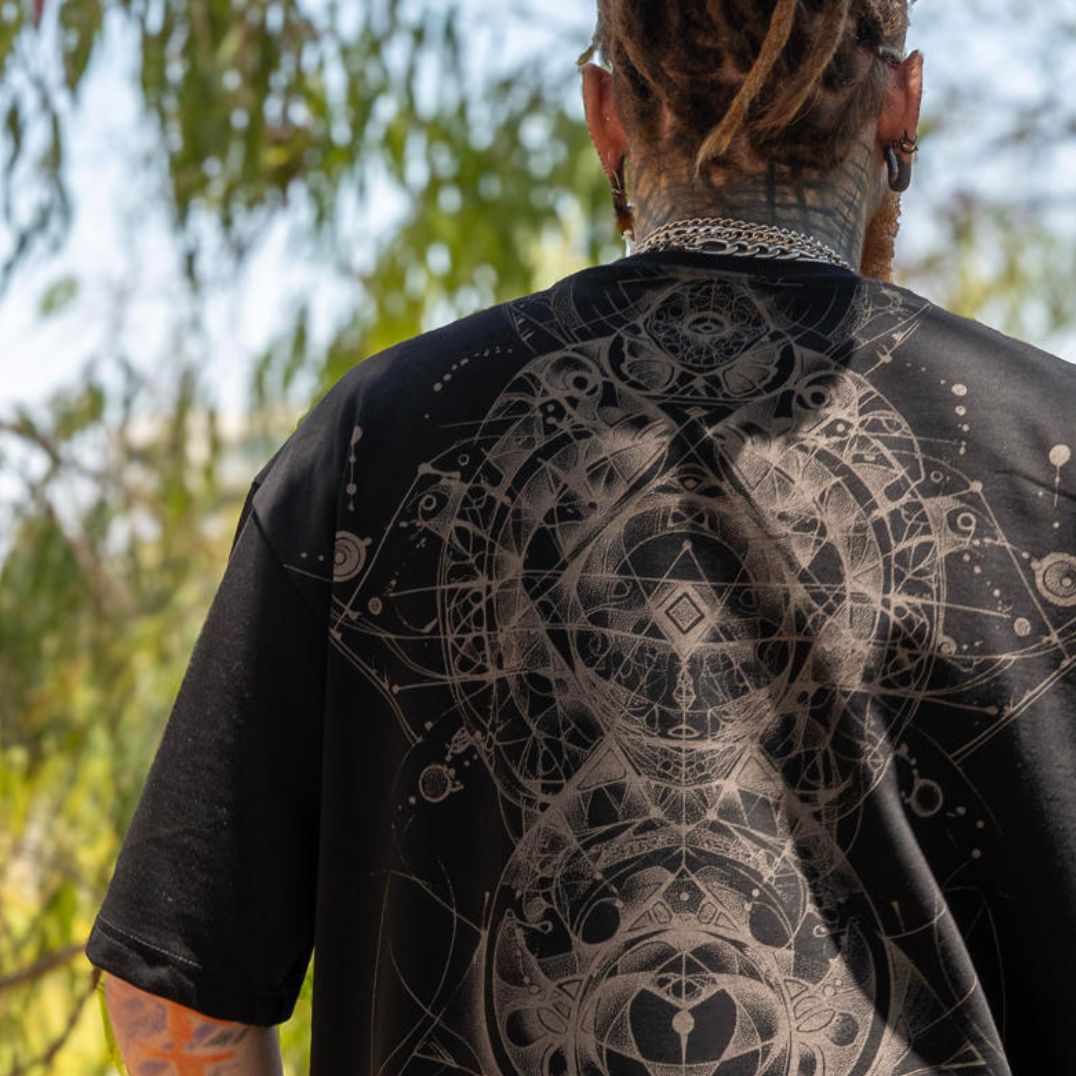 Shirt Oversize "Ornament" Black