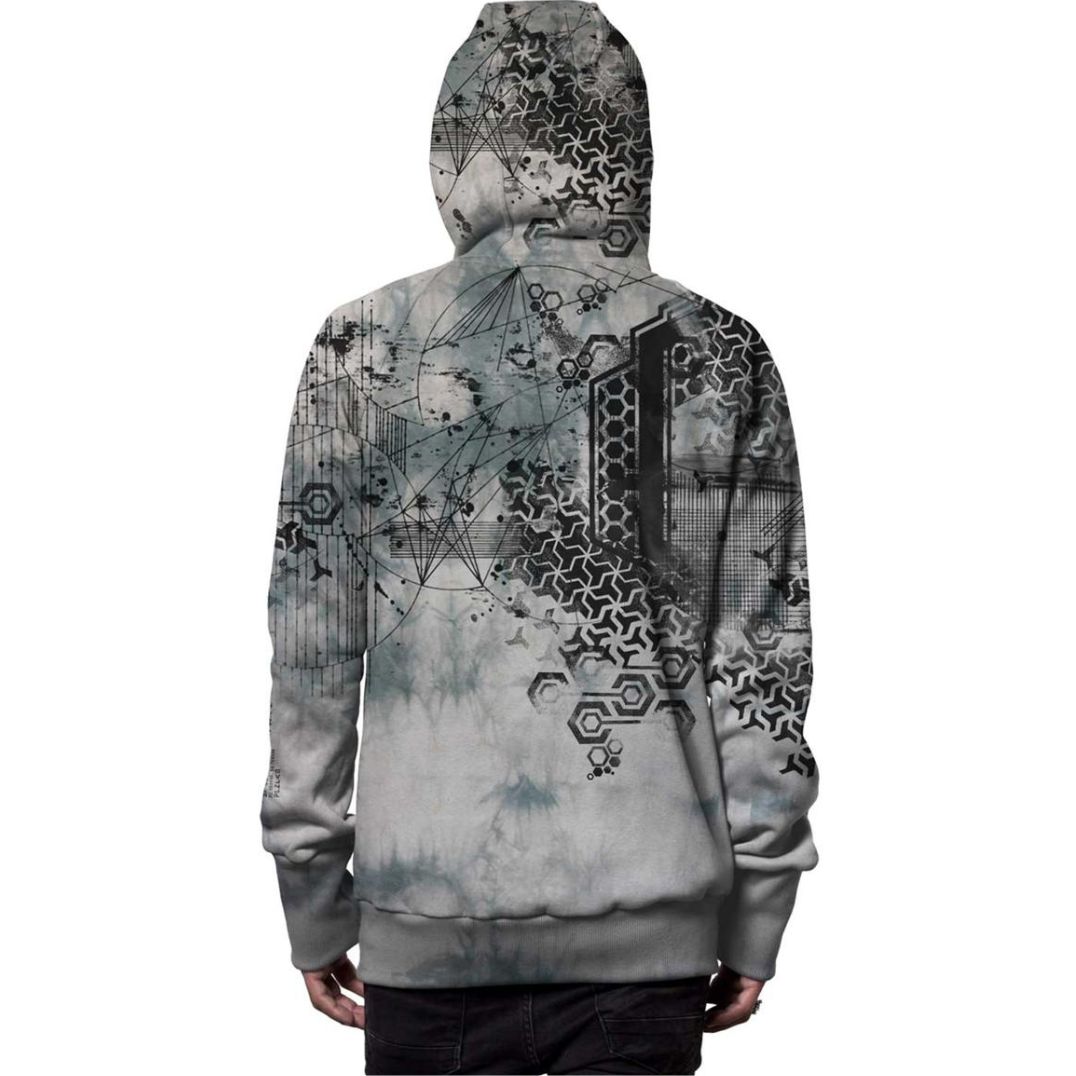 Kapuzenjacke "Dea" Grey Tie-Dye – Bild 2