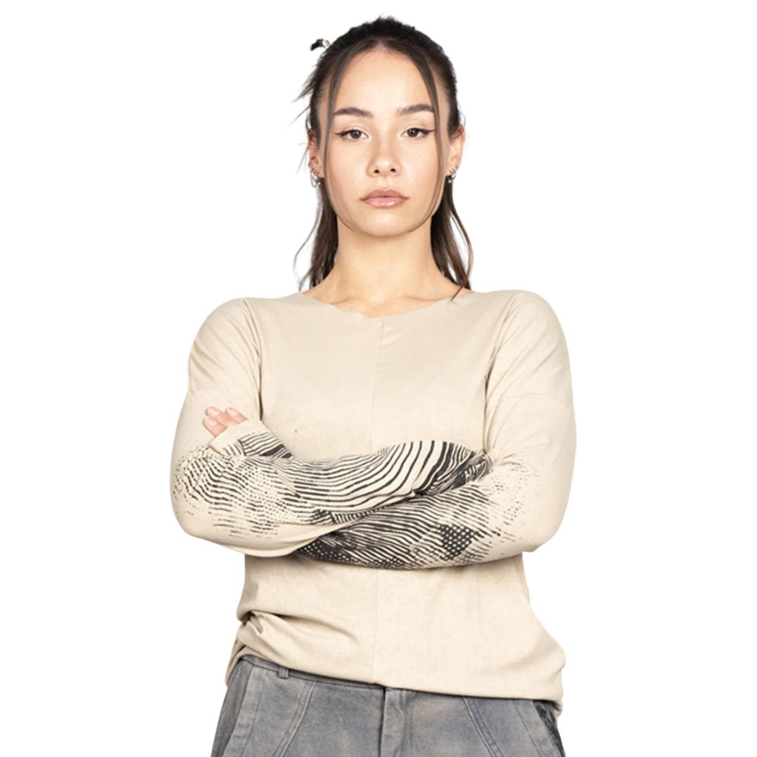 Longsleeve "Okinami" Beige - Unisex