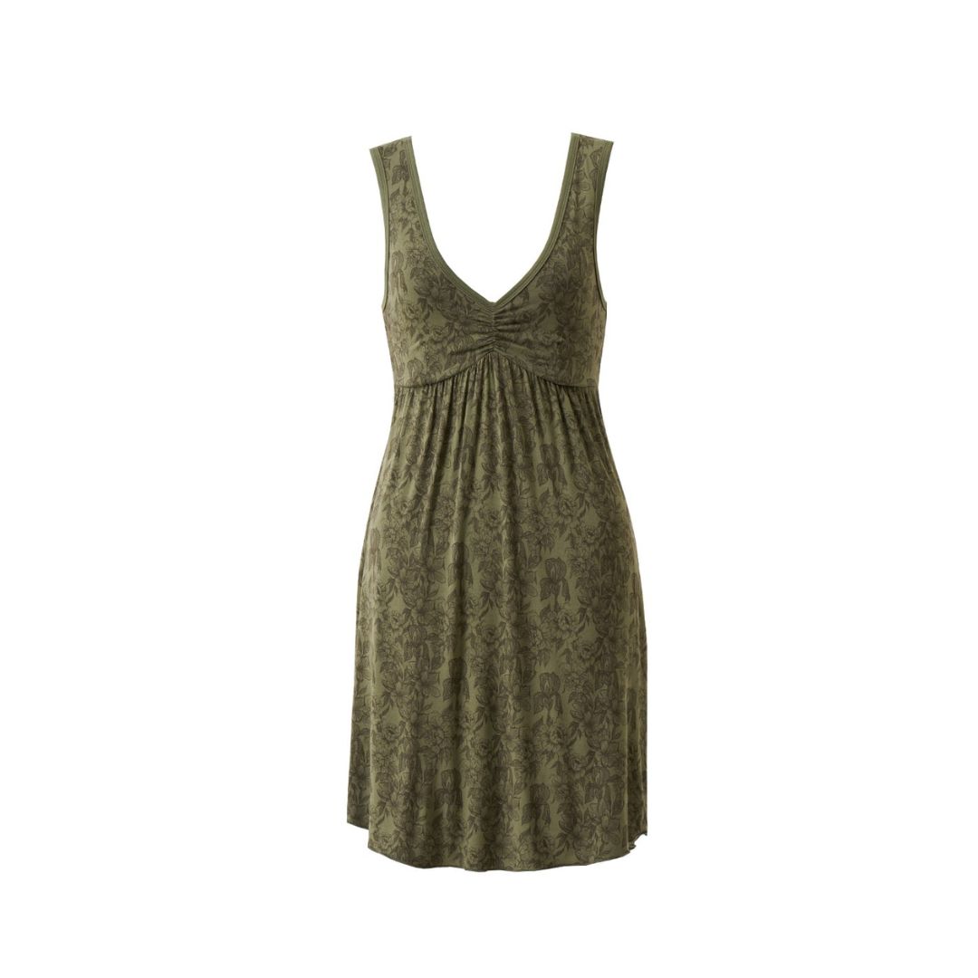 Kleid "Mahina Dress" Olivine Green Peony