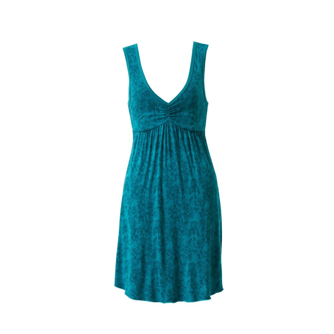 Kleid "Mahina Dress" Turquoise Blue Peony