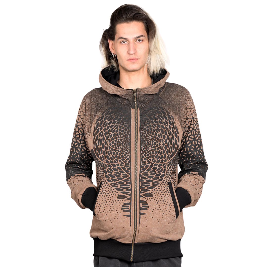 Kapuzenjacke "Mark Hoodie" Brown – Bild 3