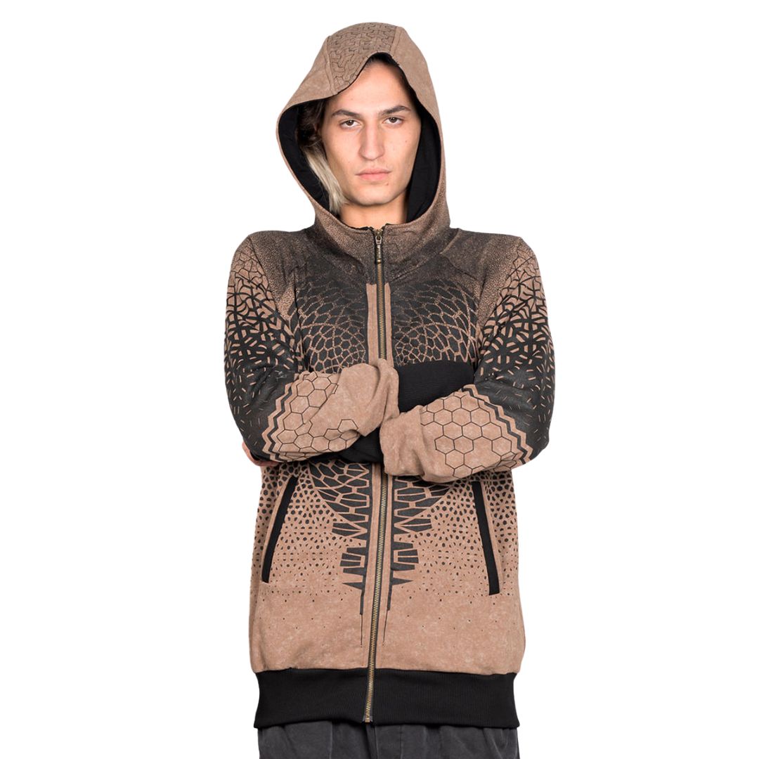 Kapuzenjacke "Mark Hoodie" Brown