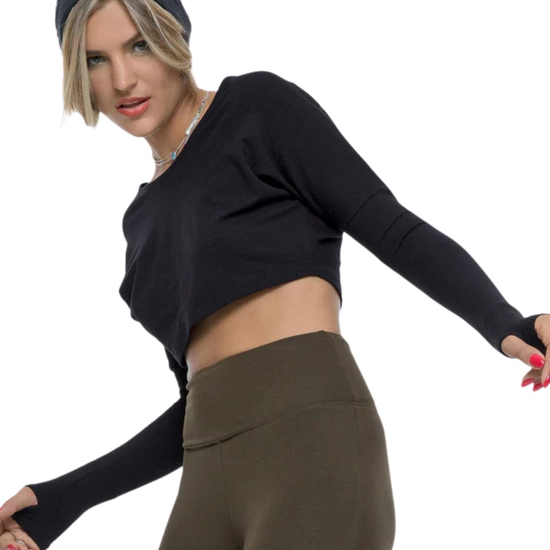 Shirt "Revol Crop Top" Black – Bild 2