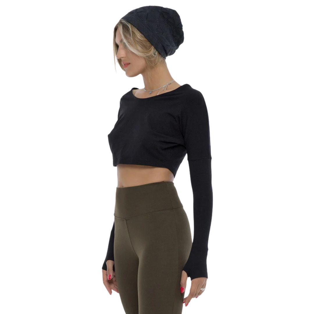 Shirt "Revol Crop Top" Black – Bild 3