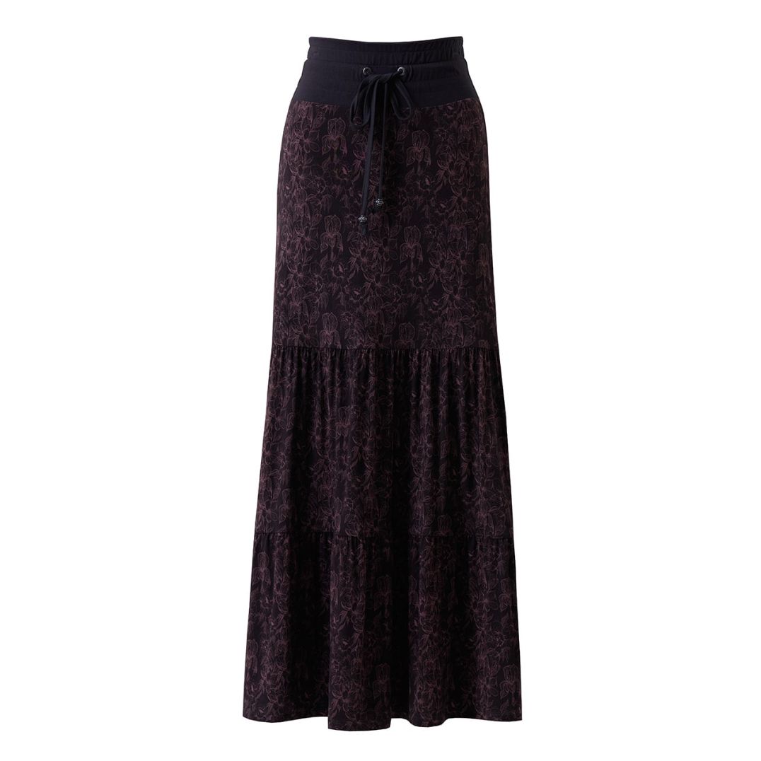 Maxirock "Solana Skirt" Black Peony