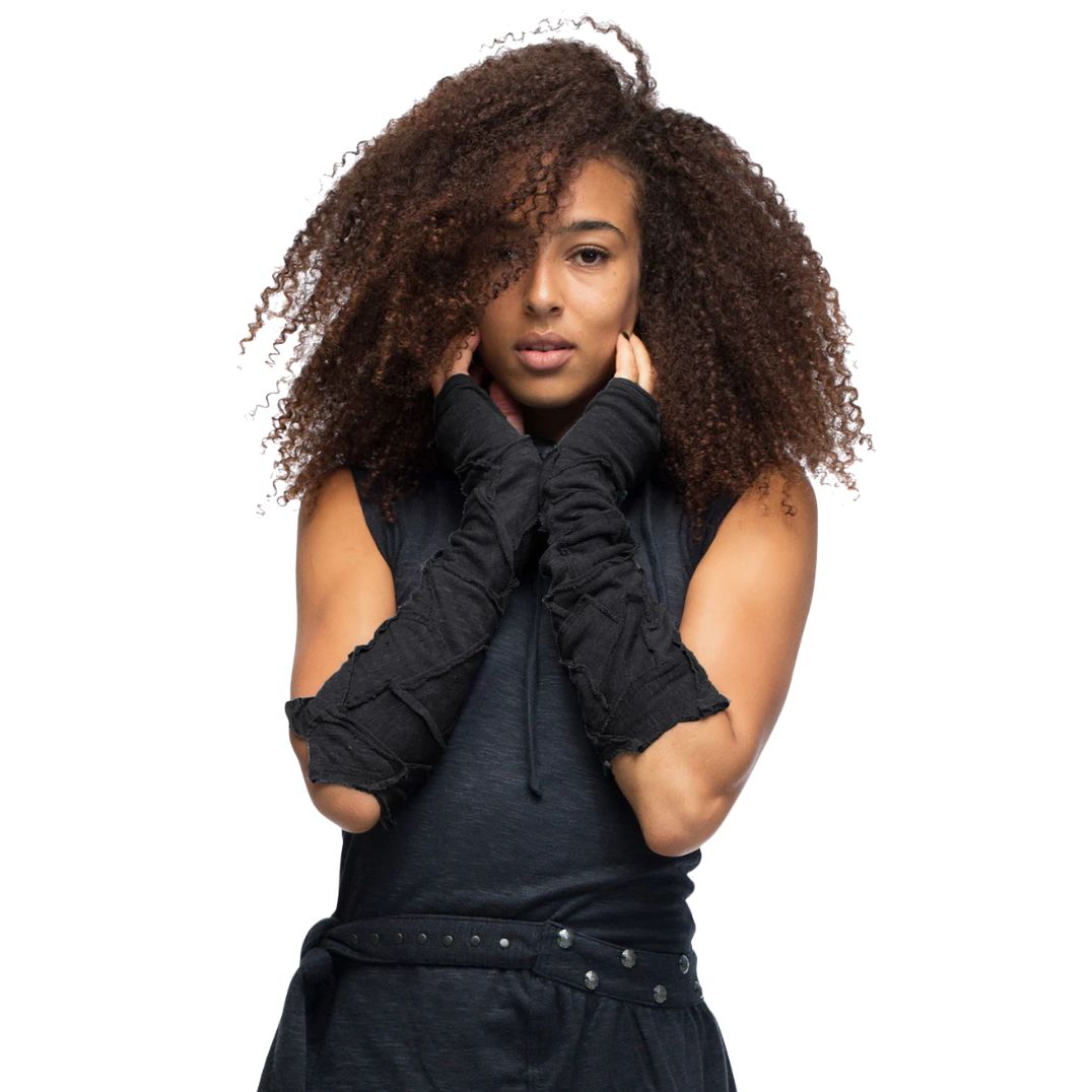Handstulpen "Abstract Pecoa Gloves" Black – Bild 2