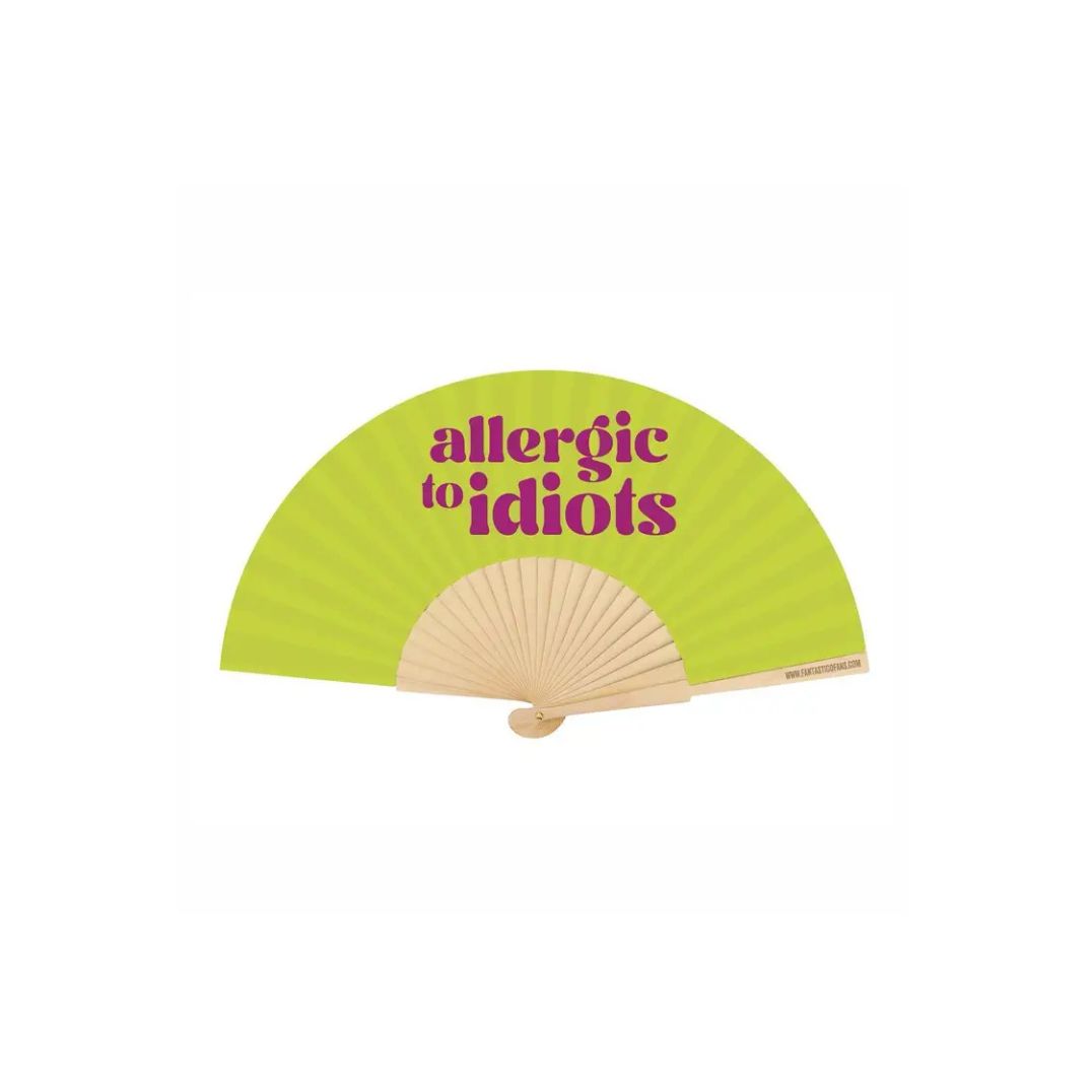 Fächer klein "Allergic to Idiots"