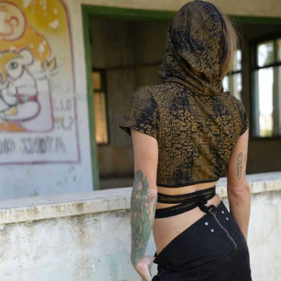 Bolero Wickeltop "Cheetah" Black – Bild 2