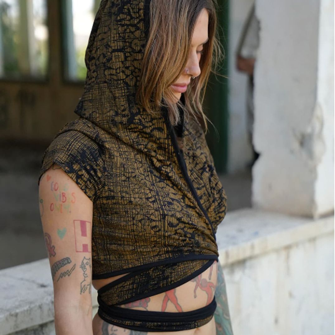 Bolero Wickeltop "Cheetah" Black