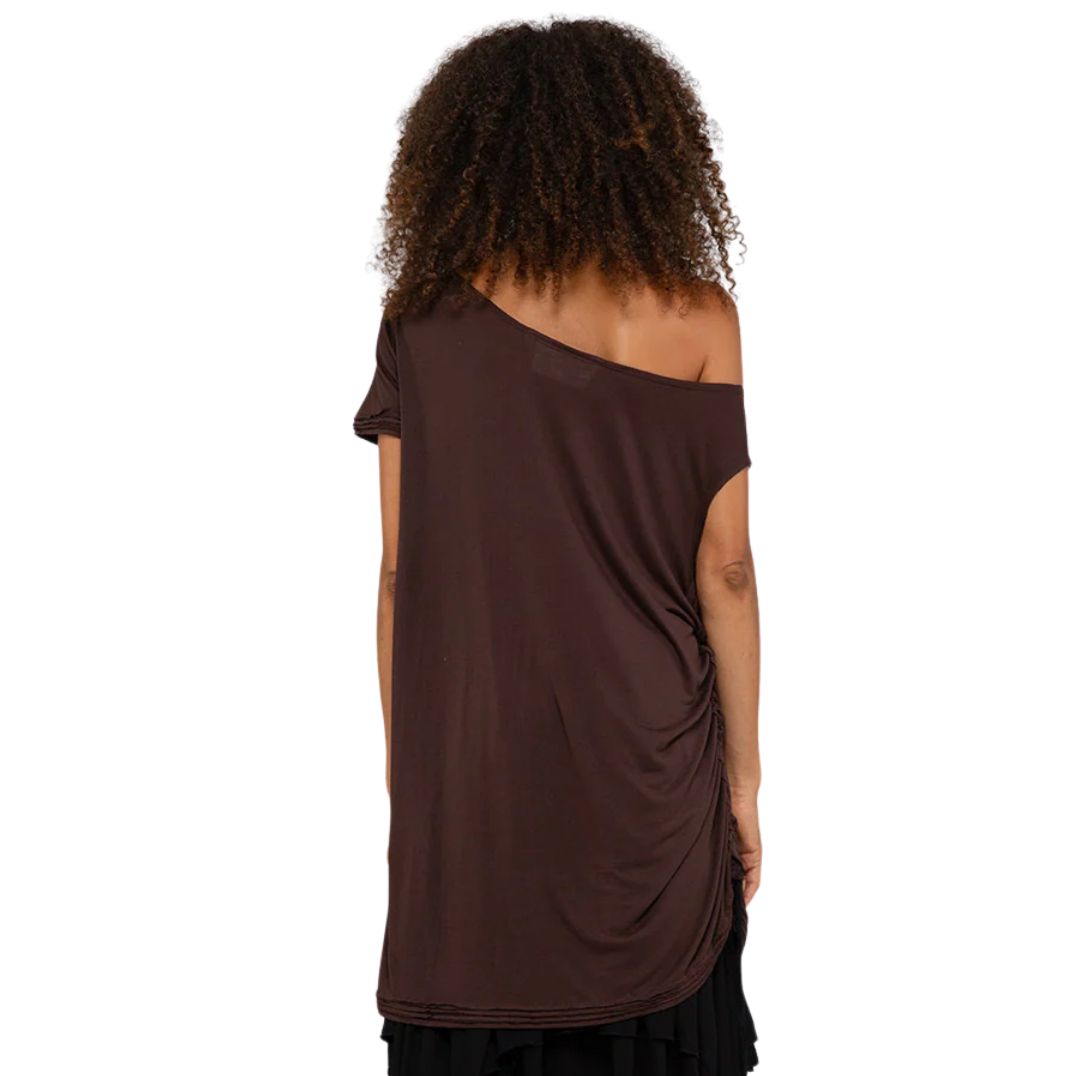Shirt "Mori One Shoulder Top" Winewood – Bild 2