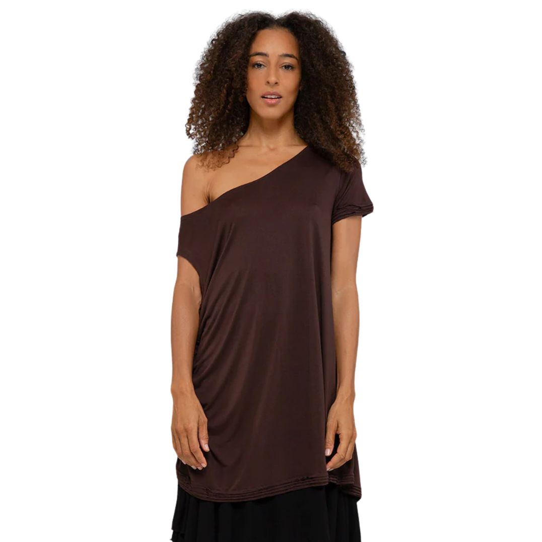 Shirt "Mori One Shoulder Top" Winewood