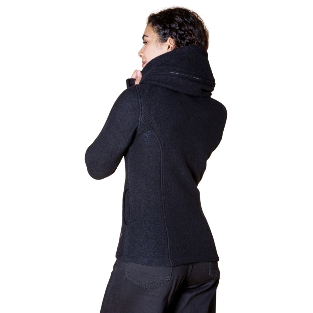 Jacke aus Merinowolle "Nayana" Black – Bild 3