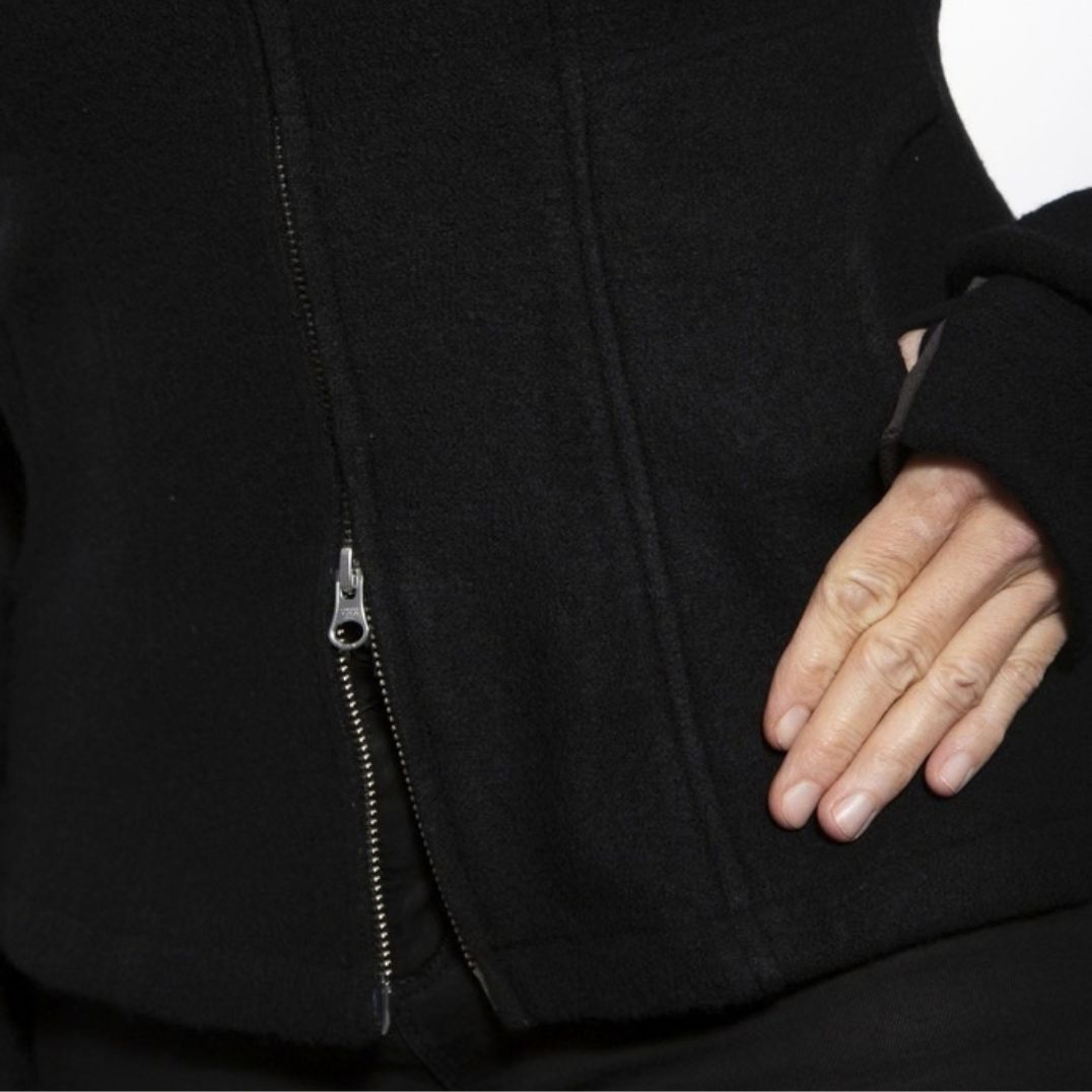 Jacke aus Merinowolle "Nayana" Black – Bild 5