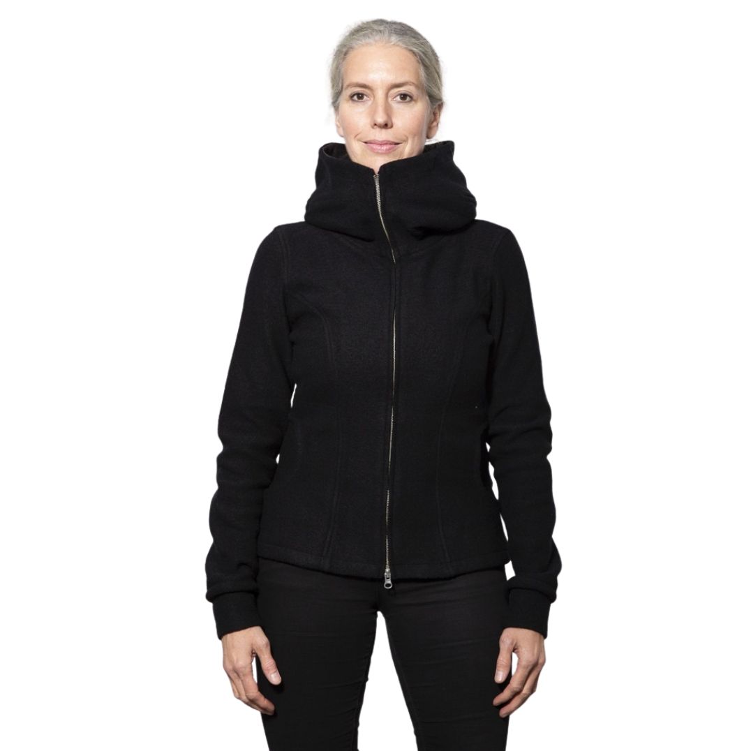 Jacke aus Merinowolle "Nayana" Black – Bild 4