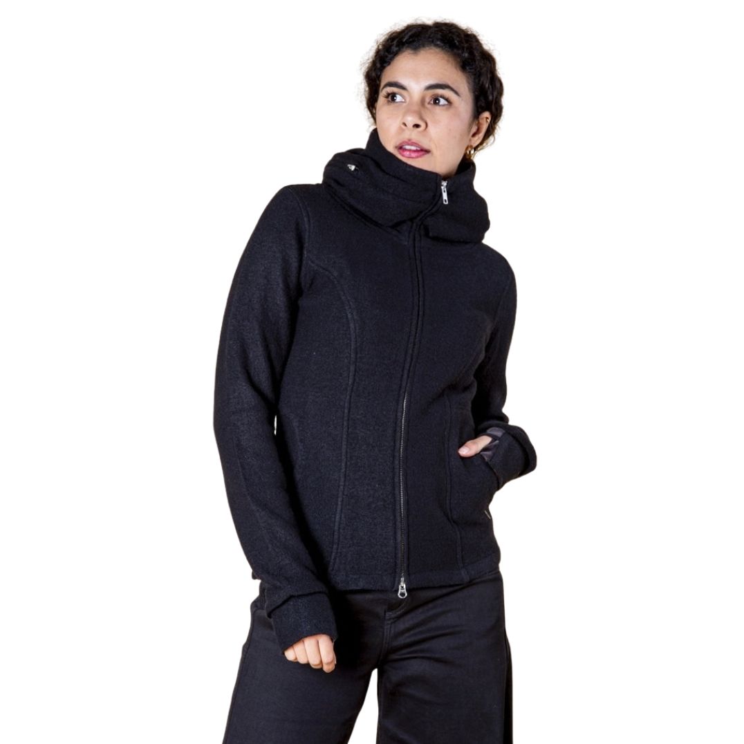 Jacke aus Merinowolle "Nayana" Black