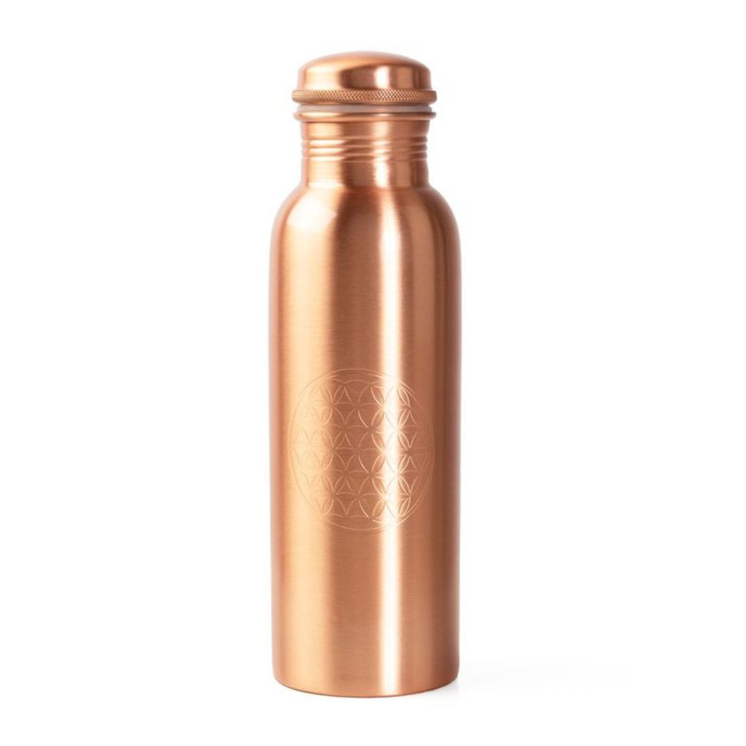 Kupferflasche "Blume des Lebens" 750ml, matt