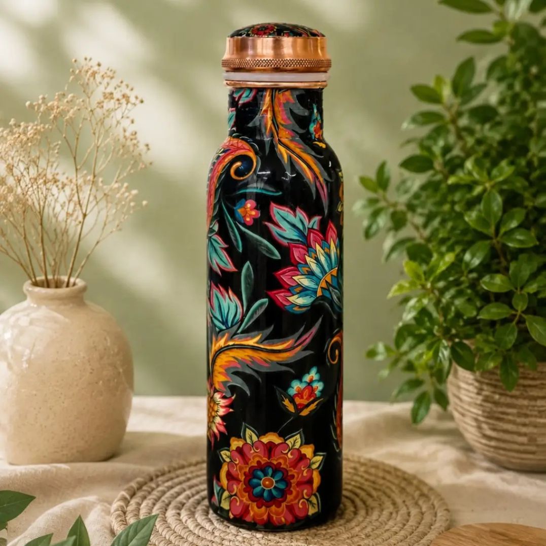Kupferflasche "Blumenmuster" 750ml