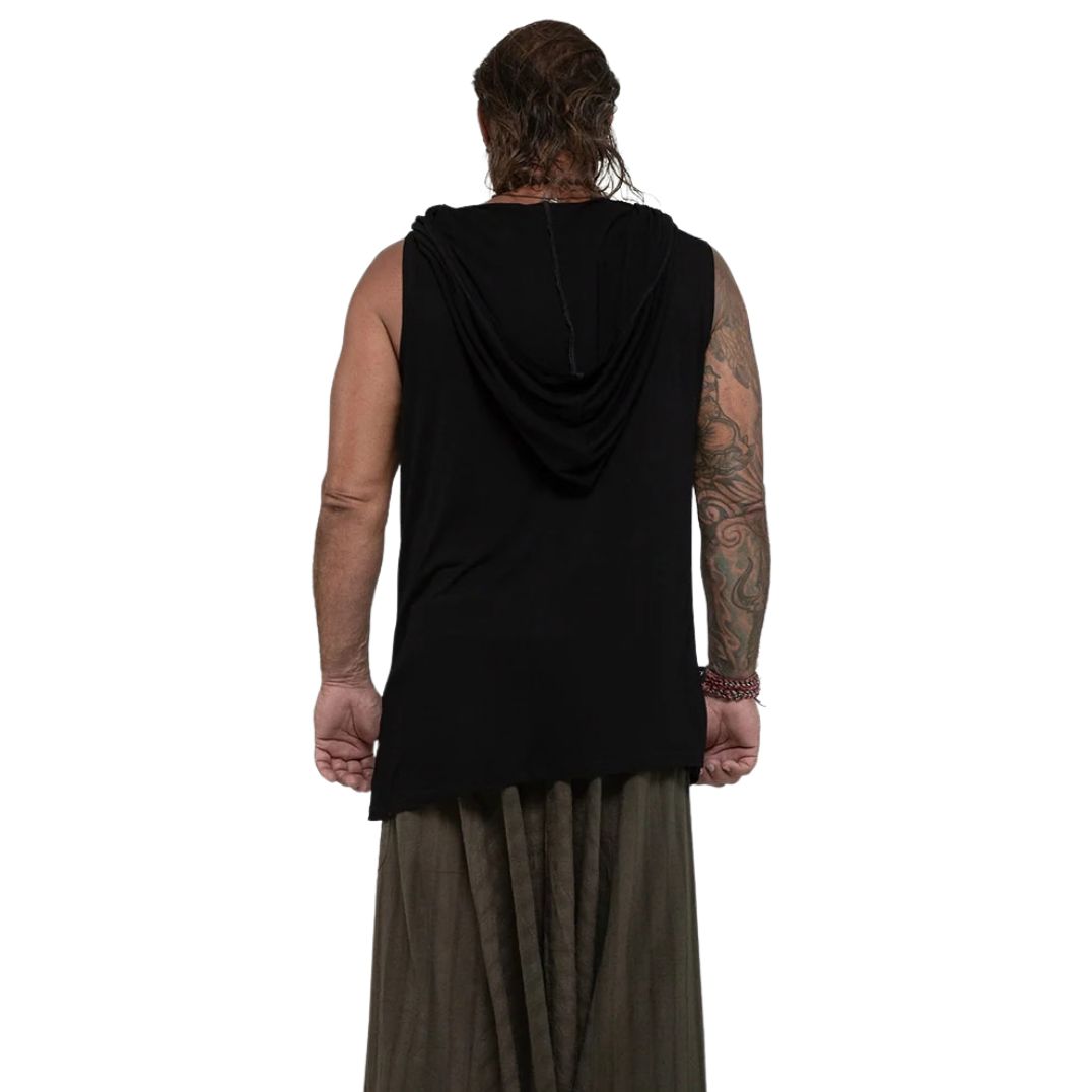 Shirt "Ryusui Sleeveless Hoodie" Black – Bild 2